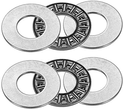 sourcing map 2 x AXK1226+2AS Nadellager mit 2 Unterlegscheiben 12mm ID 26mm OD 2mm Dick GCr15