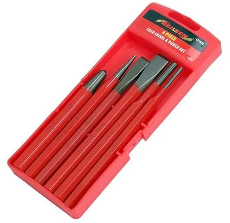 Neilsen CT1820-6pc Punch & Chisel Set with Chisels, Pin Punches and Tapered Punches – Ideal for Cutting, Pin Removal and Alignment Tasks