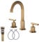 GGStudy 2-Handle Bagno Rubinetto 3 Fori 360 Girevole Beccuccio Ottone Antico Diffuso Bagno Lavello Rubinetto con Pop Up Scarico