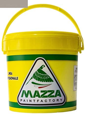 MAZZA Pittura Al Quarzo Per Muri Interni Ed Esterni Lt 5 Ad Alto Potere Coprente Colorificio (Grigio Perla2 Mz1071)