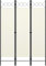vidaXL Raumteiler Klappbar Freistehend Trennwand Paravent Umkleide Sichtschutz Spanische Wand Raumtrenner 3-TLG. Weiß 120x180cm Eisen Stoff