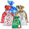 MIAHART 8 pcs Weihnachts-Wickeltaschen Style Xmas Bags mit Bandbändern für die Weihnachtsfeier