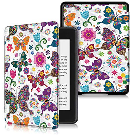 EKH Case for All-New Amazon Kindle Paperwhite 4 (10Th Generation 2018 Releases) Slim Auto Wake/Sleep Protective Smart Cover Case Japanese Kanagawa Oil Painting