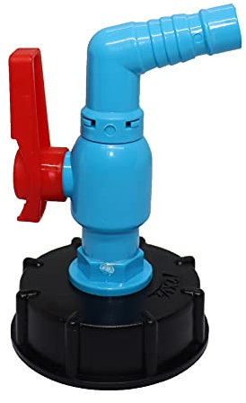 Auslaufhahn IBC Tank Adapter Kugelauslaufhahn Schlauchanschluss Adapter Hochwertiges IBC-Hahn, S60x6 IBC Container Zubehör für IBC-Regenwassertank