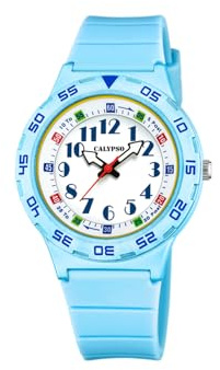 Calypso Jungen Analog Quarzuhr Kautschuk Blau - Kinderuhr - Hochwertiges Glas - Wasserdicht 10 ATM K5828/2