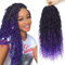 8 Paquets Fausse Locks Crochet Braids 45.72 cm Crochet Locks 1B/Purple Soft Locs Bohemian Crochet Braids Meches 12Supports/Paquet Dreadlocks Extension Naturel (1B/Purple#)