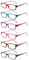 Kerecsen 6 Pack Reading Glasses for Women Blue Light Blocking Spring Hinges Pattern Design Glasses for Reading (+1.25, 6 Pack Mix Color)