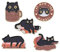 Kinretixia 5 Stück Katzenform Pin Anstecker Button Anstecknadel aus Emaille, Katze in Kaffeetasse, Kreative Emaille-Anstecknadeln, Großset, Cartoon-Buch, Anime