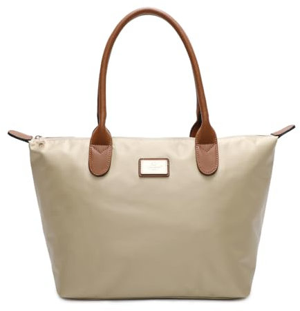 Gallantry Damentasche Shopper | Handtasche - Shopper - Weekend Bag - Strandtasche | Shopper in Lederoptik | Gallantry Paris Damen Hand- und Schultertasche (Beige)