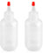 GLADFRESIT Squeezy Bottle with Nozzles, 2PCS 120ml Reusable Portable Squeezy Bottles for Washing up Liquid Shampoo Body Wash