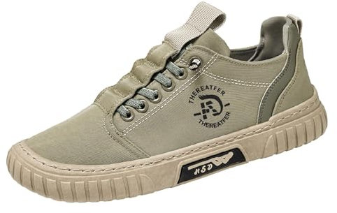 Zapatos de lona para hombre, transpirables, informales, para caminar, estilo Mod Miss, Verde militar, 40 2/3 EU