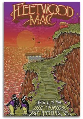 Fleetwood Poster, Mac-Poster, Leinwand, dekoratives Gemälde, moderne ästhetische dekorative Malerei, Schlafzimmer, Wohnzimmer, Kunstposter, 30 x 45 cm, ungerahmt, 4