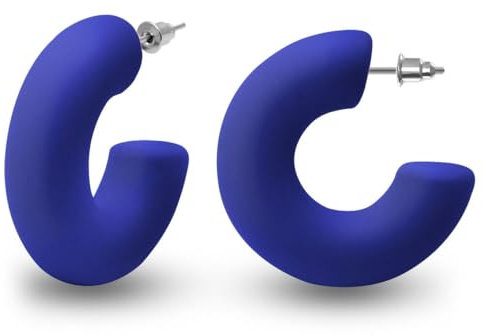 Soul-Cats Creolen Ohrringe Ohrstecker in der Farbe blau