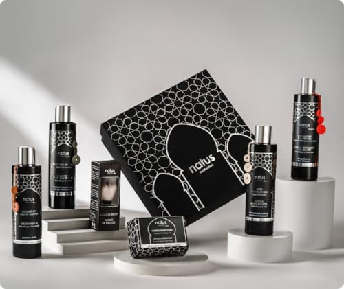 Men’s Grooming Gift Set – 100% Natural Argan Oil from Morocco – Beard, Body, Hair & Face – Vegan – All Skin Types