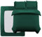 Oxford Homeware King Size Duvet Cover Sets Emerald Brushed Microfiber 4 Piece king size Bedding Set with Fitted Sheet and Pillow cases Soft Breathable Duvet Cover Sets