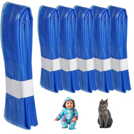 6Pcs Refill Films for Nappy Bins, Thickened Nappy Bin Bags, Newborn Baby Diaper Pail Refill Bags, Diaper Pail Refill Bags Set Compatible with Angelcare,Tommee Tippee,Genie,Munchkin