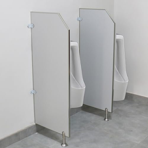 Brise-vue pour urinoir pour homme avec séparateur mural imperméable et cloison de séparation au sol Idéal pour les toilettes publiques dans les hôtels et les piscines avec fixations en acier