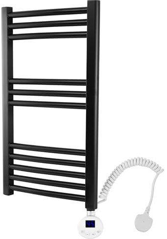 400W Electric Heated Towel Rail,700 * 400mm Heated Towel Rail,Wall Mounted Electric Towel Rail with 4 Timing Modes & Temperature Control,Heated Towel Rails for Bathroom,Hotel Room