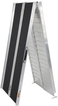 Aluminium-Rampe für Rollstuhl, zusammenklappbar, 3 m, tragbar, rutschfest, für Rollstuhl, 91 cm / 182 cm, Optionen erhältlich