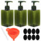 3 Piezas 450ML Dispensador de Botellas de Champú con Bomba, Dispensador de Jabón de Plástico Vacío, Botellas de Jabón Recargable para Baño, Cocina, Loción, Gel de Ducha y Lavado