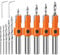 5 Pcs Countersink Drill Bit Set, Adjustable Drill Bit Quick Change Woodworking Countersink Drill Bit with 5 Twi-st Drills Countersink Drill Bits for Wood Drilling Holes Plastic Soft Metal
