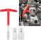 Goodility Spark Plug Socket Wrench Set, Spark Plug Removal Tool, Spark Plug Spanner, T Bar Socket Wrench- 16mm 21mm- Red