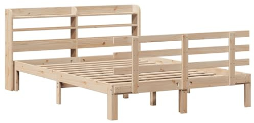 vidaXL Bed Frame with Headboard without Mattress 120x200 cm