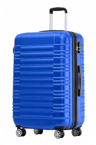 BEIBYE Reisekoffer 2088 Hartschalekoffer Gepäck Koffer Trolley Größe XL in 14 Farben (Blau)