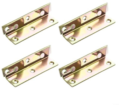 Sichern Sie Ihre Möbel mit 4 Sets von nicht einsteckbaren Bettschienen-Halterungen aus Stahl
