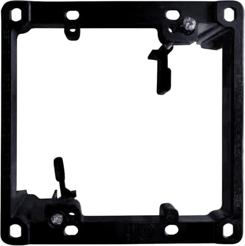 BestMounts - 2 Pack Low Voltage Mounting Brackets 2 Gang for Drywall Outlet Cable Pass Through Wall Plates - Cable Wall Plate Bracket for Old Work, Telephone Wires, Network Cable, HDMI, Speaker Wire