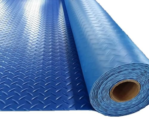 Imperméable Tapis Sol Moto Garage, Rouleau Revêtement Sol en Caoutchouc, 1,5 mm d'épaisseur Tapis De Sol en PVC pour Grand Vus, Monospace, Pick-Up,1.2×20m