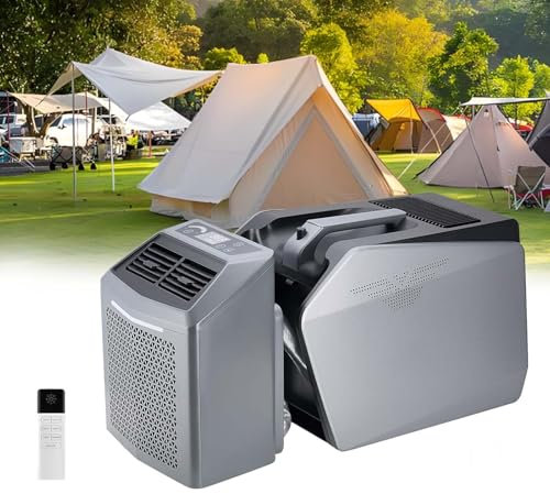 aromaoveite Aire Acondicionado Split | Aire Acondicionado Portátil 4 En 1, Compresor, Incluye Control Remoto, Ultrasilencioso, Ideal para Habitaciones De hasta 110 Pies Cuadrados, Camping