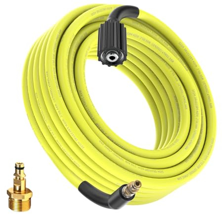 XENDY WAHSER 10M High Pressure Washer Replacement Hose for Karcher, Click Type Plug to M22-14mm Screw Thread Outlet for Kärcher K Series Washers K2-K7 with Quick Connect Adapter 11.2mm Pipe Diameter