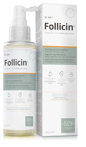 Dr. Hill Follicin® Follikulitis Leave-In Kopfhaut-Tonic – Dermatologisch entwickelt – Für empfindliche, gereizte Kopfhaut – Beruhigt Juckreiz & sichtbare Rötungen – pH-hautneutral, alkoholfrei 100 ml