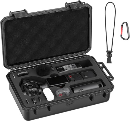 AMAZEAR Funda para dji Osmo Pocket 4P/4 Accesorios y cámara, | Estuche rígido impermeable compatible con DJI OSMO Pocket 4 Pro/4 – Funda de transporte y case protector para accesorios