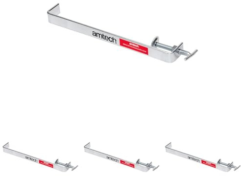 Amtech - Bricklaying Profile Clamp for Home DIY and Professional Bricklaying, Easy to Use and Adjustable for Various Brick Sizes, Durable, Long Lasting (12”) (Pack of 4)