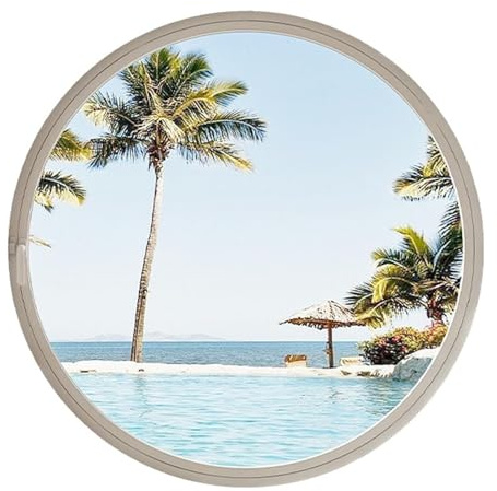 Hublot rond pivotant pivotant en verre trempé transparent pour décoration d'intérieur, ventilation