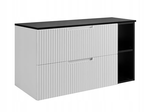 Rodan Moderne Möbel - Schrank Weiß, Schwarz - Möbelstück - Bastelregal – Bastelplatte 80 cm + 100 cm