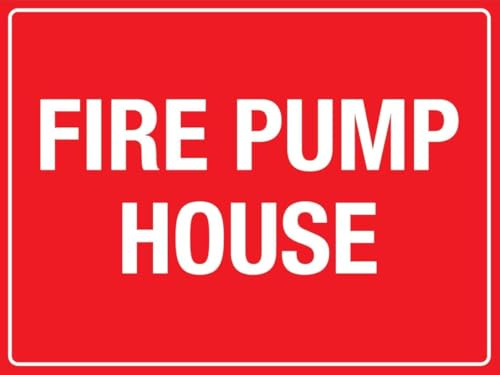 Fire Pump House Sign Fire Safety Metal Tin Warning Caution Notice Yard Office Outdoor & Indoor Metal Tin Sign 8X12 Inch