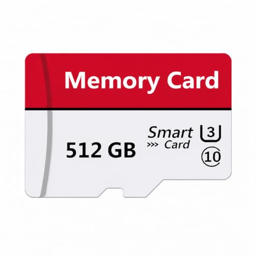 512GB SD Card with Adapter, UHS-I C10 A1 Memory TF Card,High Speed Memory Card, for Tablet/Mobile Phone/Camera/Car Audio/Game Console