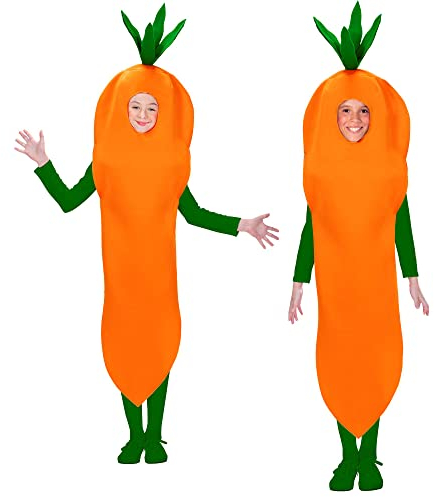 W WIDMANN MILANO Party Fashion - Kinderkostüm Karotte, Overall, Möhre, Gemüse, Faschingskostüme, Karneval