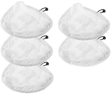 Microfibre Washable Cloth Pads to fit Vax, Bionaire, Efbe-Schotte, H2O, Montiss, Quest, Pifco, X5 & Delta Steam Mops (Pack of 5)