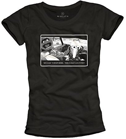Print Shirt mit Spruch für Damen - Fear and Loathing in Las Vegas