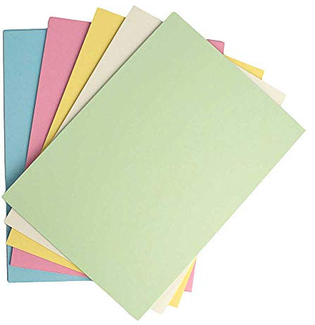 House of Karte & Papier GSM Tonpapier Assorted Pastel Colours (Pack of 25 Sheets)