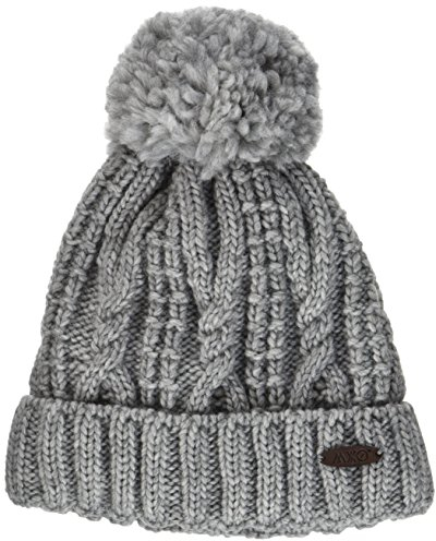 maximo Mädchen Mütze mit Pompon 63574 - 236600_5, Gr. 57/59, Grau (Metallmel. 5)