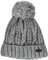 maximo Mädchen Mütze mit Pompon 63574 - 236600_5, Gr. 57/59, Grau (Metallmel. 5)