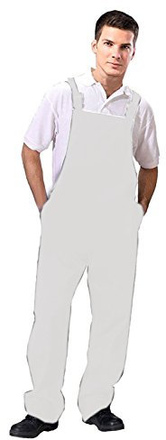 Roadmaster Salopette con bretelle e salopette per pittori e decoratori (taglie XXS-5XL, disponibile in 9 colori), bianco, XXL