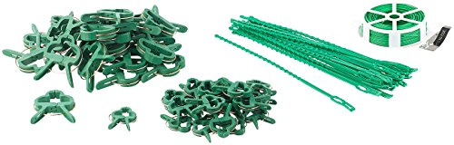 Royal Gardineer Rankhilfe: Pflanzenbefestigungs-Set mit Pflanzenclips, XXL-Pack, 71-teilig (Pflanzenklammern für Tomaten, Tomaten Klammern, Rose)