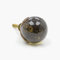 Vintage Unusual Brass & Amber Glass Ball Knob, Pull, Handle, for Cupboards, Doors, Cabinets, Drawers, Furniture, Kitchens (Plus Fitting Hardware) 3.57 cm Diameter 4.41 cm Rod Length