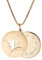 Gravado Kette mit 2 Anhängern aus Gold Edelstahl, Kreis und Kompass, inkl. Geschenkbox, Personalisiert mit Geokoordinaten, Damen Schmuck, Länge 55 cm
